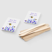Éventail Fleurs et ventilateur à main d'abeilles avec nom d (Non-assemblé)
