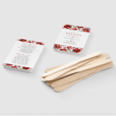 Éventail Fleurs Jardin Rouge foncé (Non-assemblé)