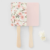 Éventail Fleurs roses (Devant et derrière)