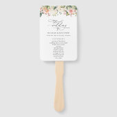 Éventail Fleurs roses, Fleurs blanches, Boho, Programme de (Devant)