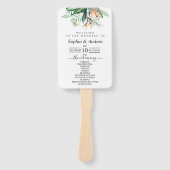 Éventail Fleurs tropicales et Feuilles de verdure Ensemble (Devant)