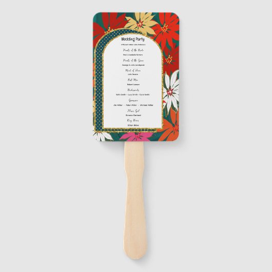 Éventail Fleurs tropicales et Mariage d'été et d'arc (Dos)