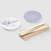 Éventail Fleurs Violet Pastel (Non-assemblé)