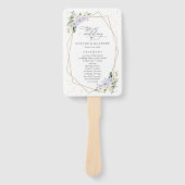 Éventail Fleurs violettes, Fleurs blanches, Programme de ma (Devant)