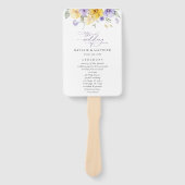 Éventail Fleurs violettes, Fleurs Jaunes, Programme De Mari (Devant)