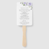 Éventail Fleurs violettes, Fleurs Lilac, Programme De Maria (Dos)