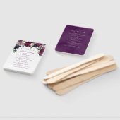 Éventail Fleurs violettes luxuriantes | Programme de mariag (Non-assemblé)
