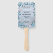 Éventail Flocons de neige glacés Mariage hivernal merveille (Dos)