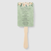 Éventail Floral Beige Blush Sage Green Wedding Programme (Devant)