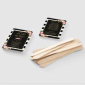 Éventail Floral Black White Stripes Classic Wedding Program (Non-assemblé)