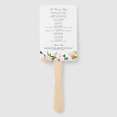 Éventail Floral Blush Élégant Magnolia Programme de mariage (Dos)