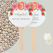 Éventail Floral Blush rose Peony Bridal Merci de brunch