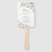 Éventail Floral Blush White Peony Élégant programme de mari (Devant)
