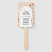 Éventail Floral Boho Peach Bohemian Programme (Dos)