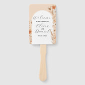 Éventail Floral Boho Peach Bohemian Programme (Devant)