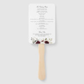 Éventail Floral Bourgogne White Greenery Programme de maria (Dos)