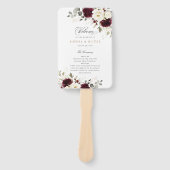 Éventail Floral Bourgogne White Greenery Programme de maria (Devant)