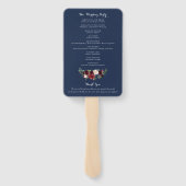 Éventail Floral Burgundy Marine Bleu Vert Élégant Crest (Dos)