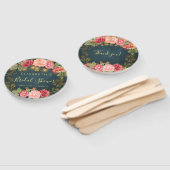 Éventail Floral chic rose nuptiale bienvenue (Non-assemblé)