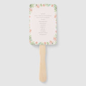 Éventail Floral Crest Aquarelle Monogramme Programme de mar (Dos)