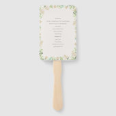 Éventail Floral Crest Aquarelle Monogramme Programme de mar (Dos)