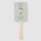 Éventail Floral Cross BAUTIZO Bautismo Baptism Programme (Devant)