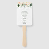 Éventail Floral de pêche et mariage de feuillage (Dos)