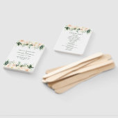 Éventail Floral de pêche et mariage de feuillage (Non-assemblé)