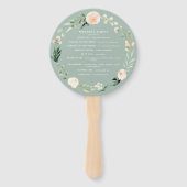 Éventail Floral de pêche et mariage de feuillage (Dos)