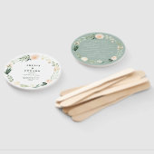 Éventail Floral de pêche et mariage de feuillage (Non-assemblé)