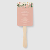 Éventail Floral de pêche et mariage de feuillage (Dos)