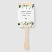 Éventail Floral de pêche et mariage de feuillage (Devant)