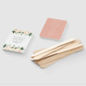 Éventail Floral de pêche et mariage de feuillage (Non-assemblé)