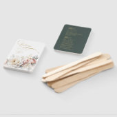 Éventail Floral Drama Wedding Program Green ID1022 (Non-assemblé)