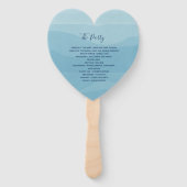 Éventail Floral Dusty Blue Wedding Programme (Dos)