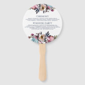 Éventail Floral Grace Wedding Programme (Dos)