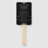 Éventail Floral Lights Black Gothic Wedding Programme (Dos)