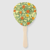 Éventail Floral Mariage orange jaune (Dos)