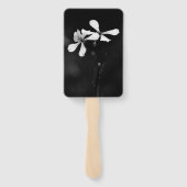 Éventail floral noir et blanc minimaliste (Dos)