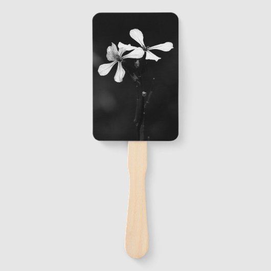 Éventail floral noir et blanc minimaliste (Devant)