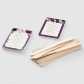 Éventail Floral pourpre | Programme de mariage personnalisé (Non-assemblé)