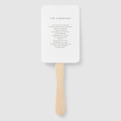 Éventail Floral rose pâle | Mariage géométrique Faux Gold (Dos)