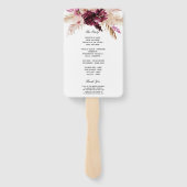 Éventail Floral rose rose de Bourgogne moderne (Dos)