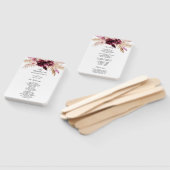 Éventail Floral rose rose de Bourgogne moderne (Non-assemblé)