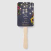 Éventail Floral rustique marine lumière blanche cérémonie m (Dos)