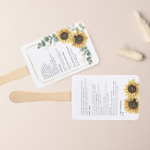 Éventail Floral Sunflower Programme de mariage vert