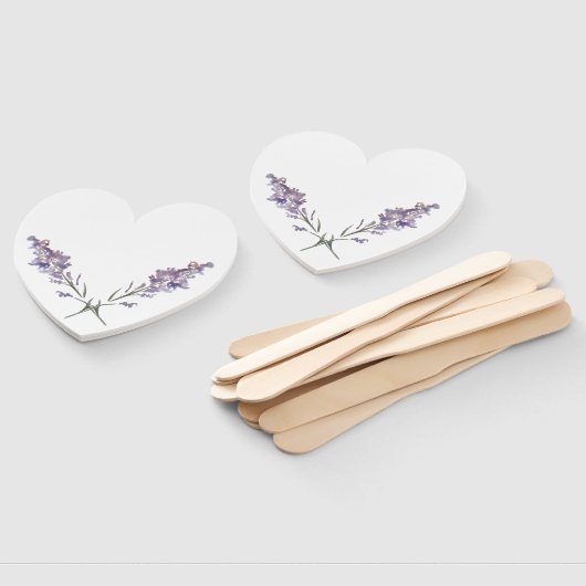 Éventail Floral violet délicat (Non-assemblé)