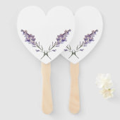 Éventail Floral violet délicat (Devant et derrière)