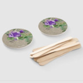 Éventail Flores elegantes  violeta (Non-assemblé)