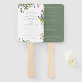 Éventail Flores et verdure sauvages (Devant et derrière)